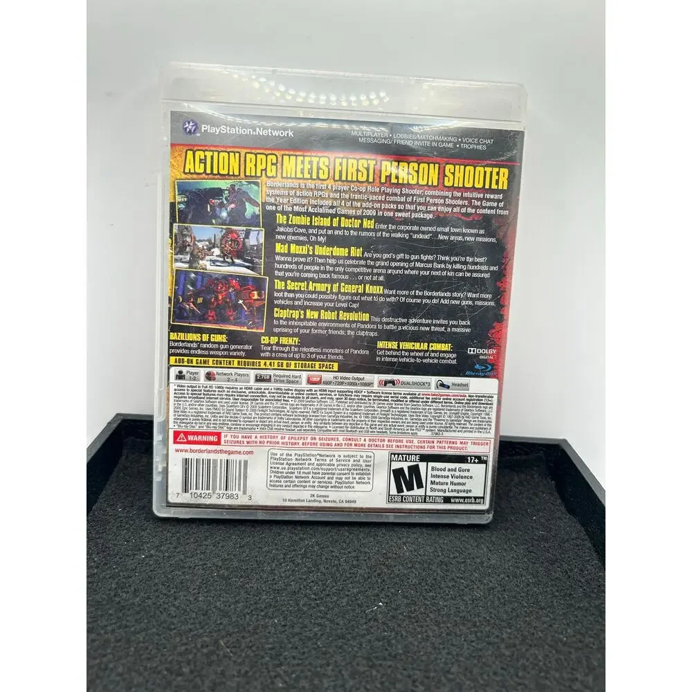 Borderlands Game of the Year Edition (Sony PlayStation 3, 2010) GOTY CIB w/ Map